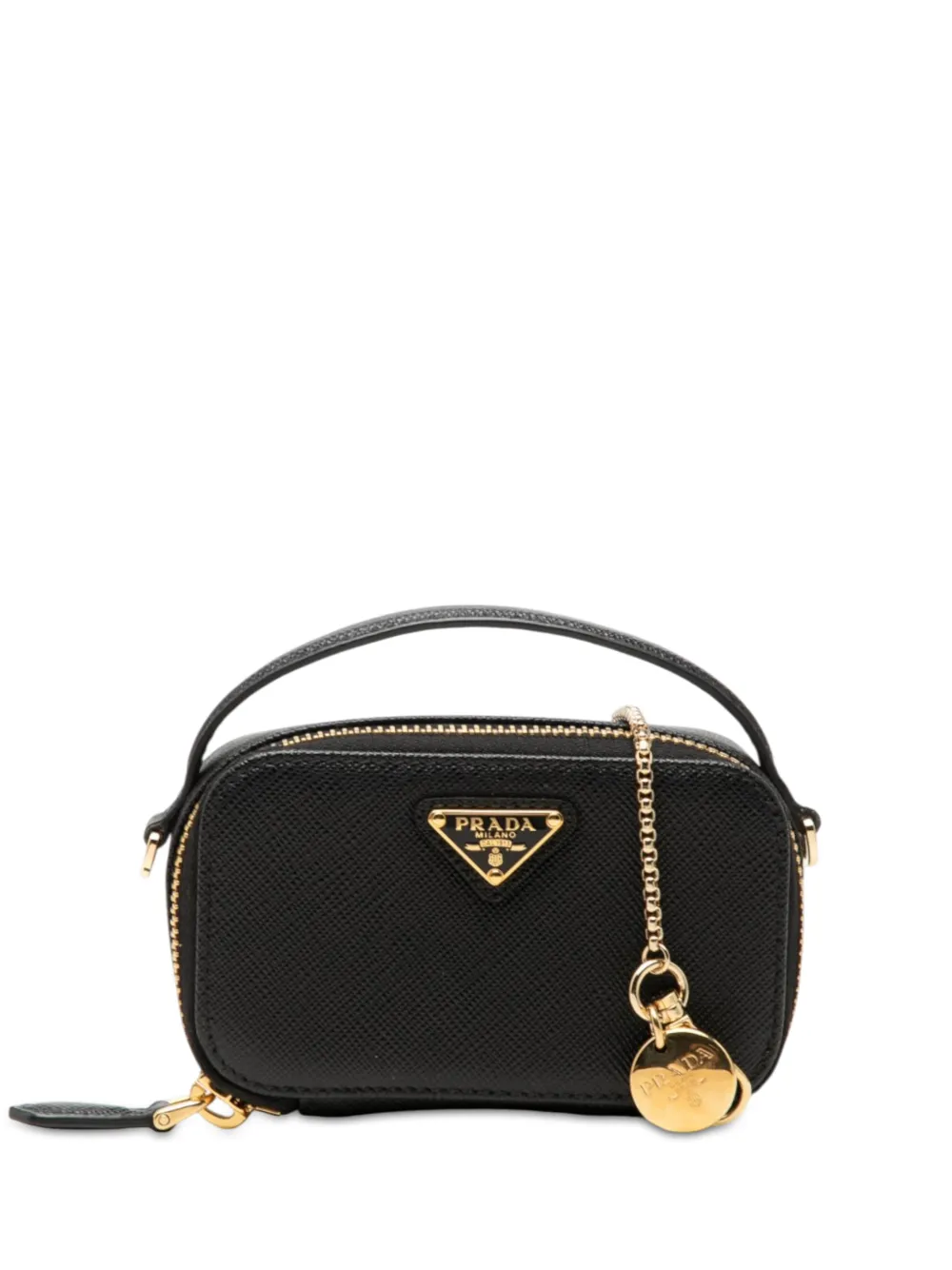 Prada Pre-Owned 2013-2026 Mini Saffiano Pouch satchel - Nero