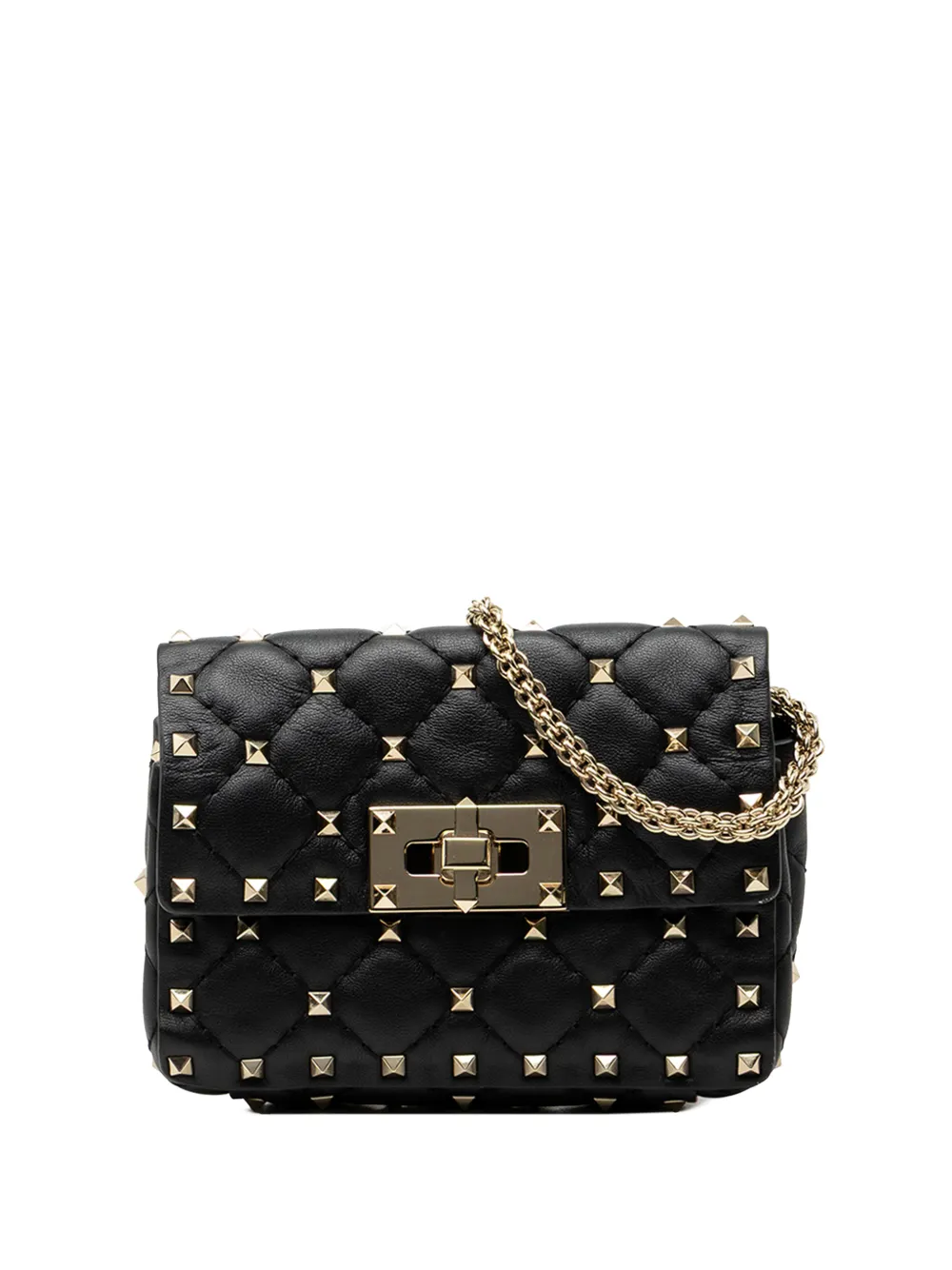 Valentino Garavani Pre-Owned 2000-2017 Nappa Rockstud Spike crossbody bag - Nero
