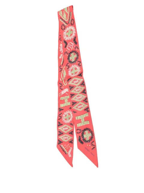 Hermès Pre-Owned 2010-2026 Kelly En Perles Twilly Silk Scarf scarves