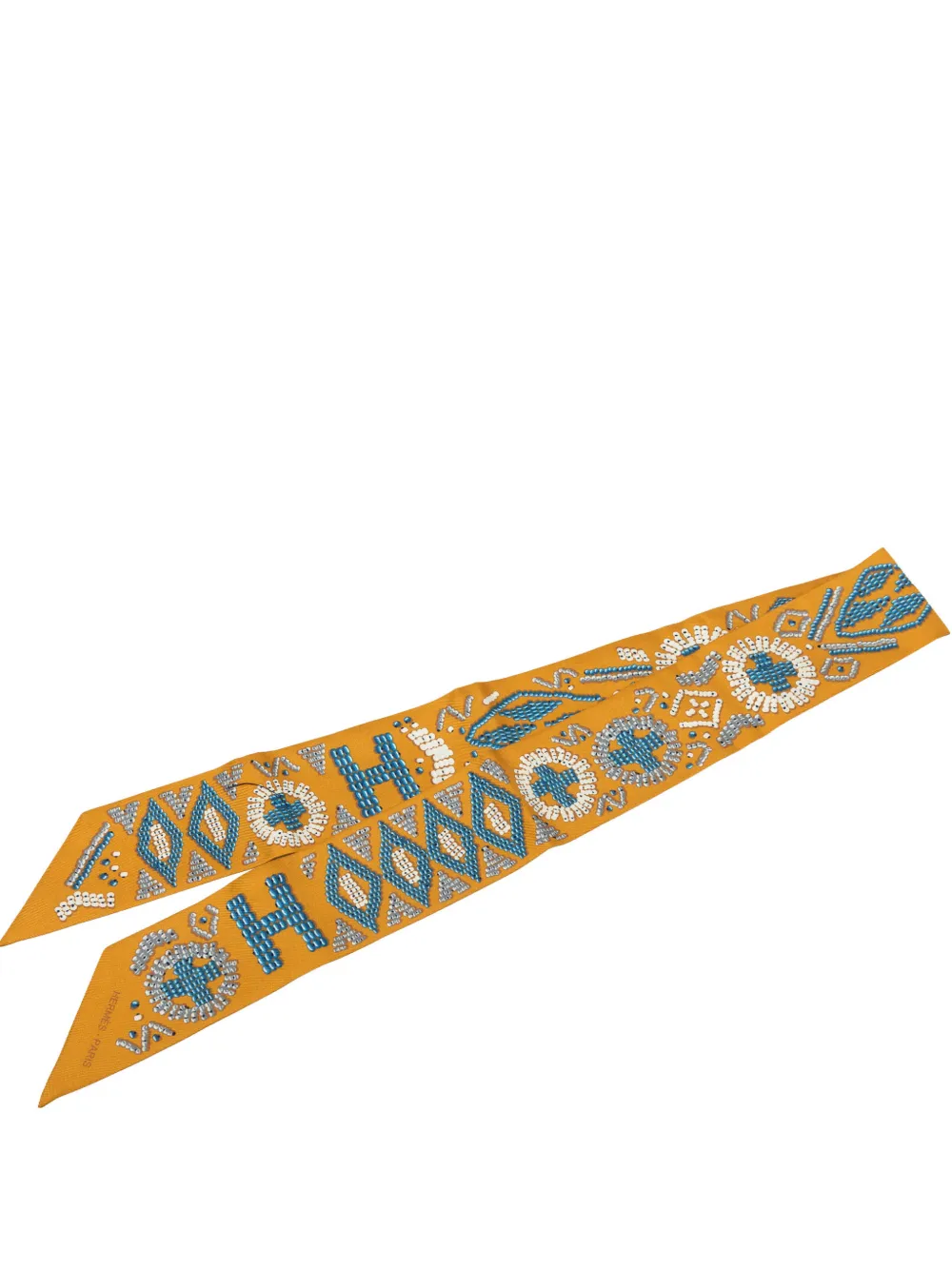 Hermès Pre-Owned 2019-2026 Kelly en Perles Twilly Seidenschal - Gelb