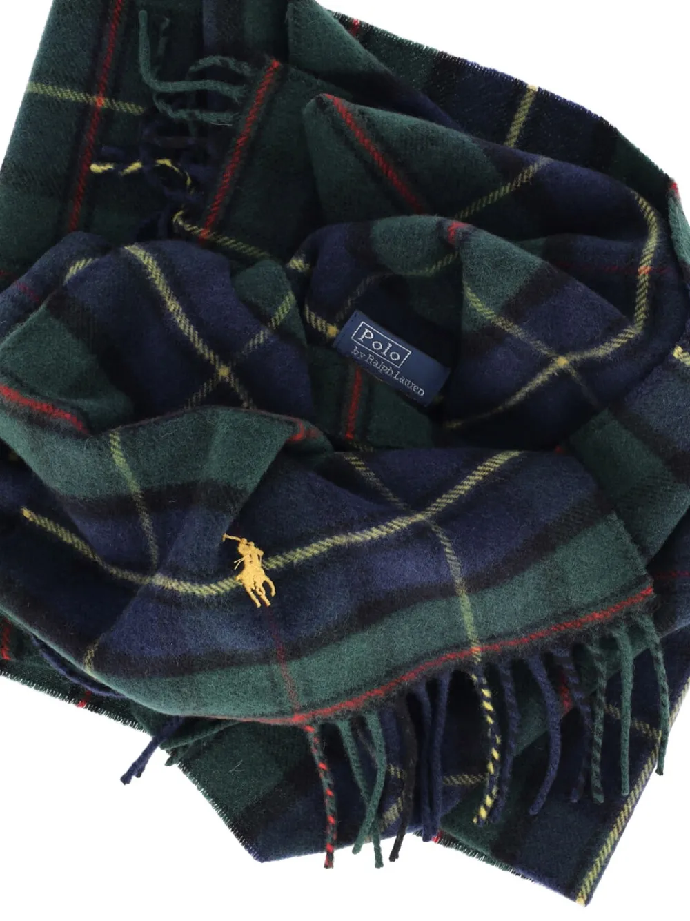 Polo Ralph Lauren Kasjmier wollen sjaal met tartan ruit Groen