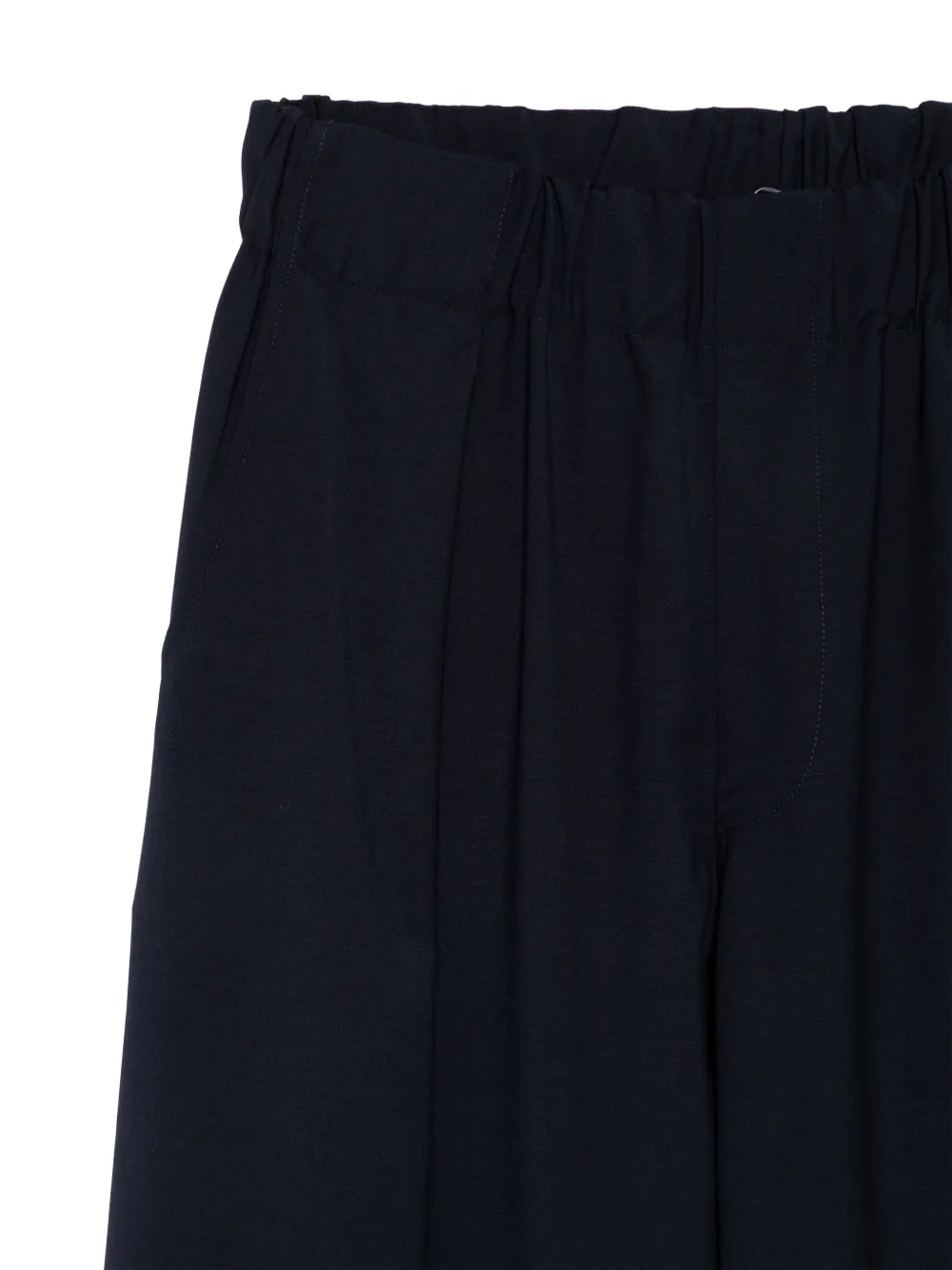 Laneus pleated elasticated-waist trousers Blauw