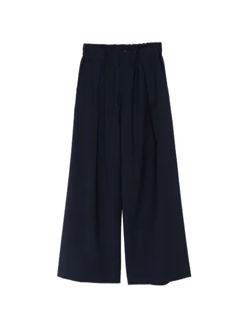 Laneus pleated elasticated-waist trousers
