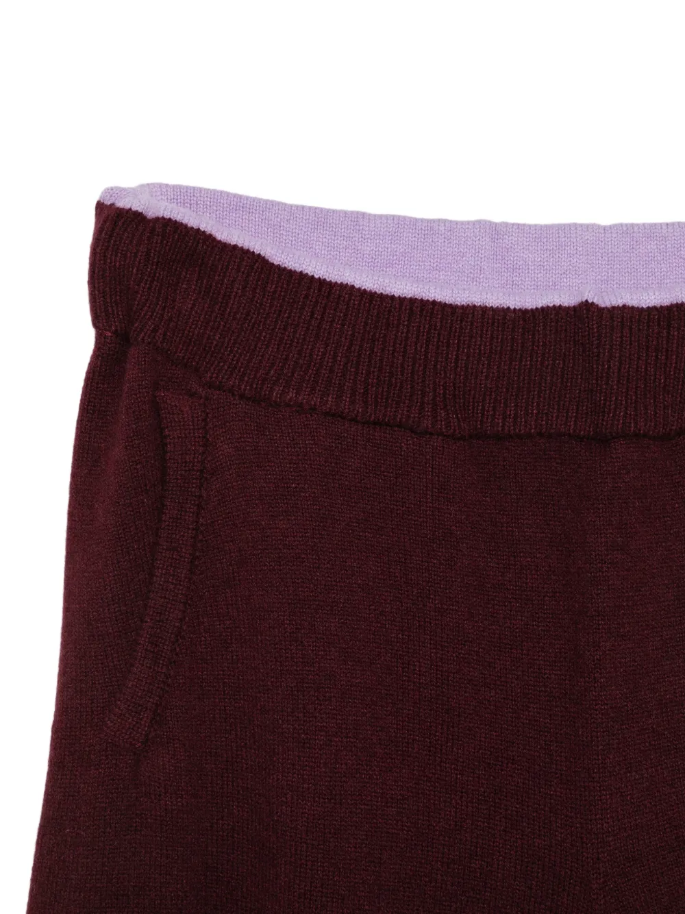 Laneus knitted elasticated-waistband trousers Rood