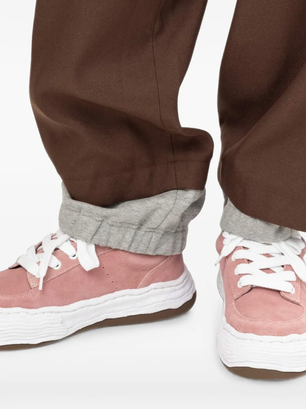 Maison MIHARA YASUHIRO OLIVER OG Sole suède low-top sneakers Roze