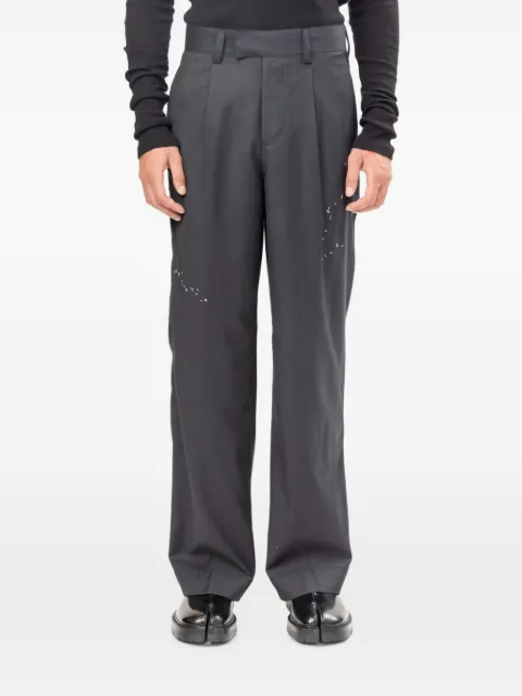 DOMREBEL Bully cross-stitch wool trousers