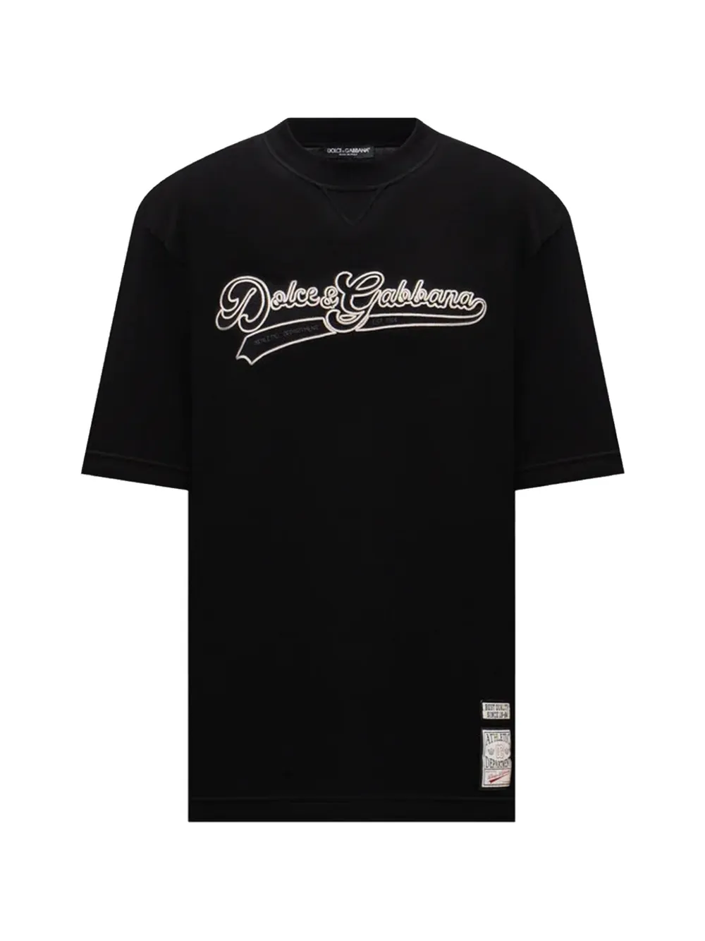 Dolce & Gabbana cotton T-shirt with embroidery Zwart