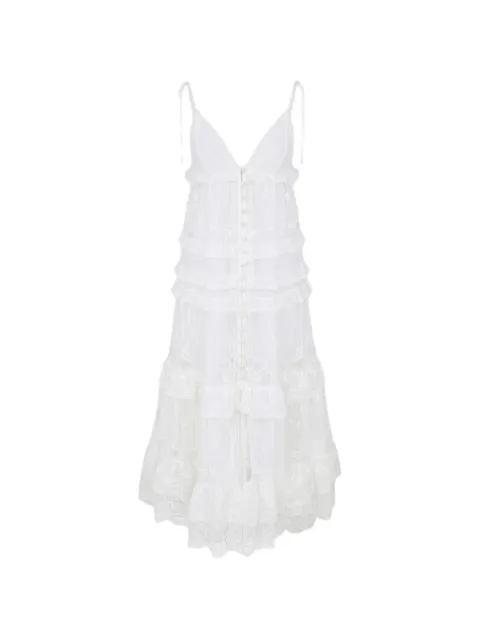 ZIMMERMANN vestido midi Solstice a capas