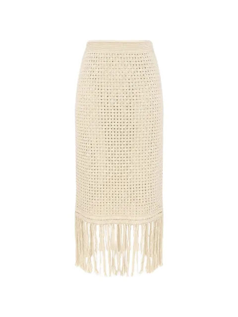 ZIMMERMANN Indra fringe-trimmed skirt
