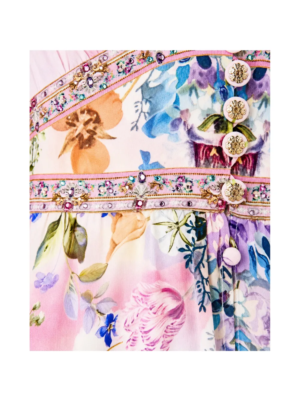 Camilla Palatial Pastels crystal-embellished maxi dress Roze