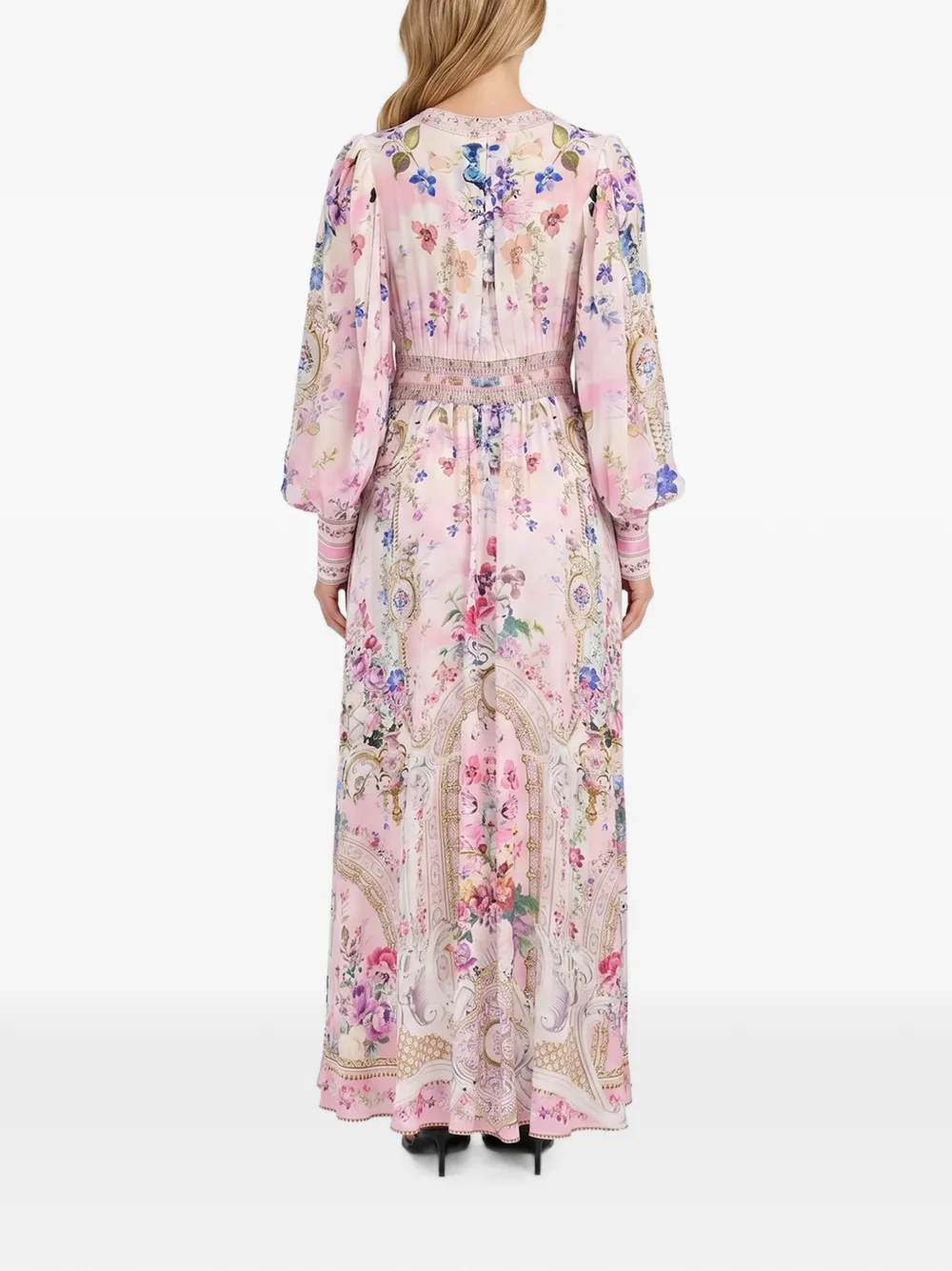 Camilla Palatial Pastels crystal-embellished maxi dress Roze