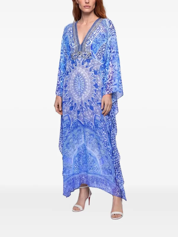 Camilla The Bosphorous Maxi Kaftan Dress in Blue