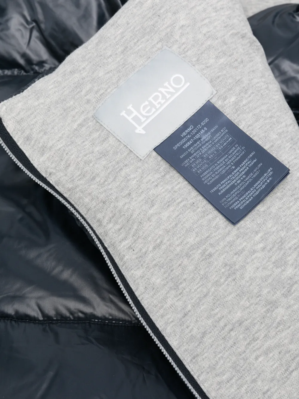 Herno Kids quilted padded baby nest Blauw
