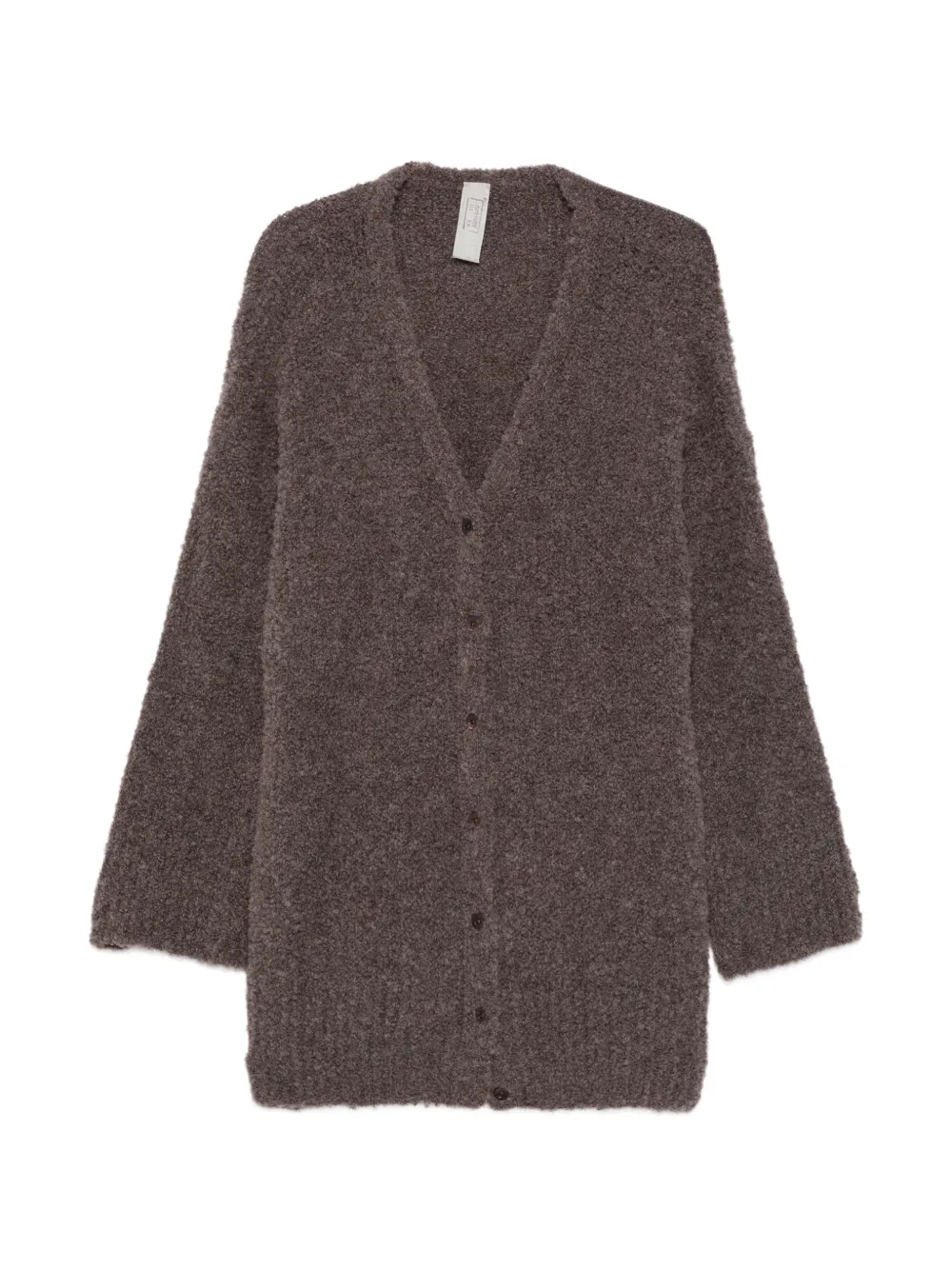 Private 0204 bouclé-knit V-neck cardigan - Brown