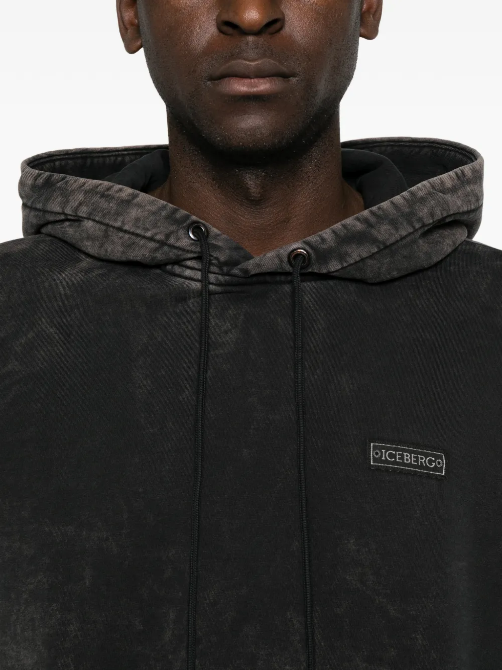 Iceberg Hoodie met logopatch Zwart