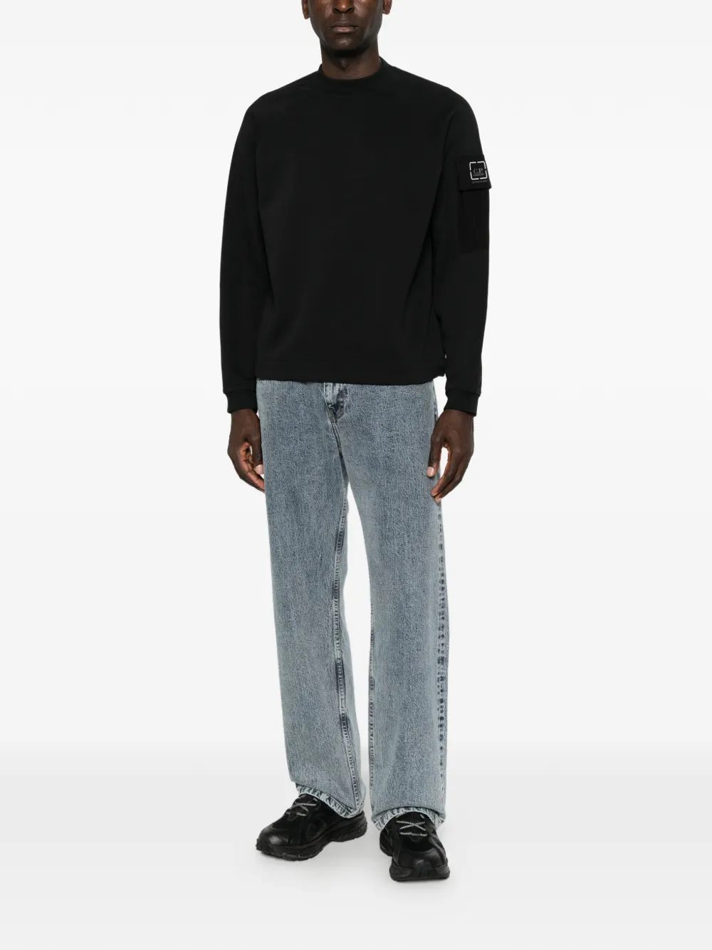 C.P. Company Metropolis Series sweater met raglan mouwen Zwart