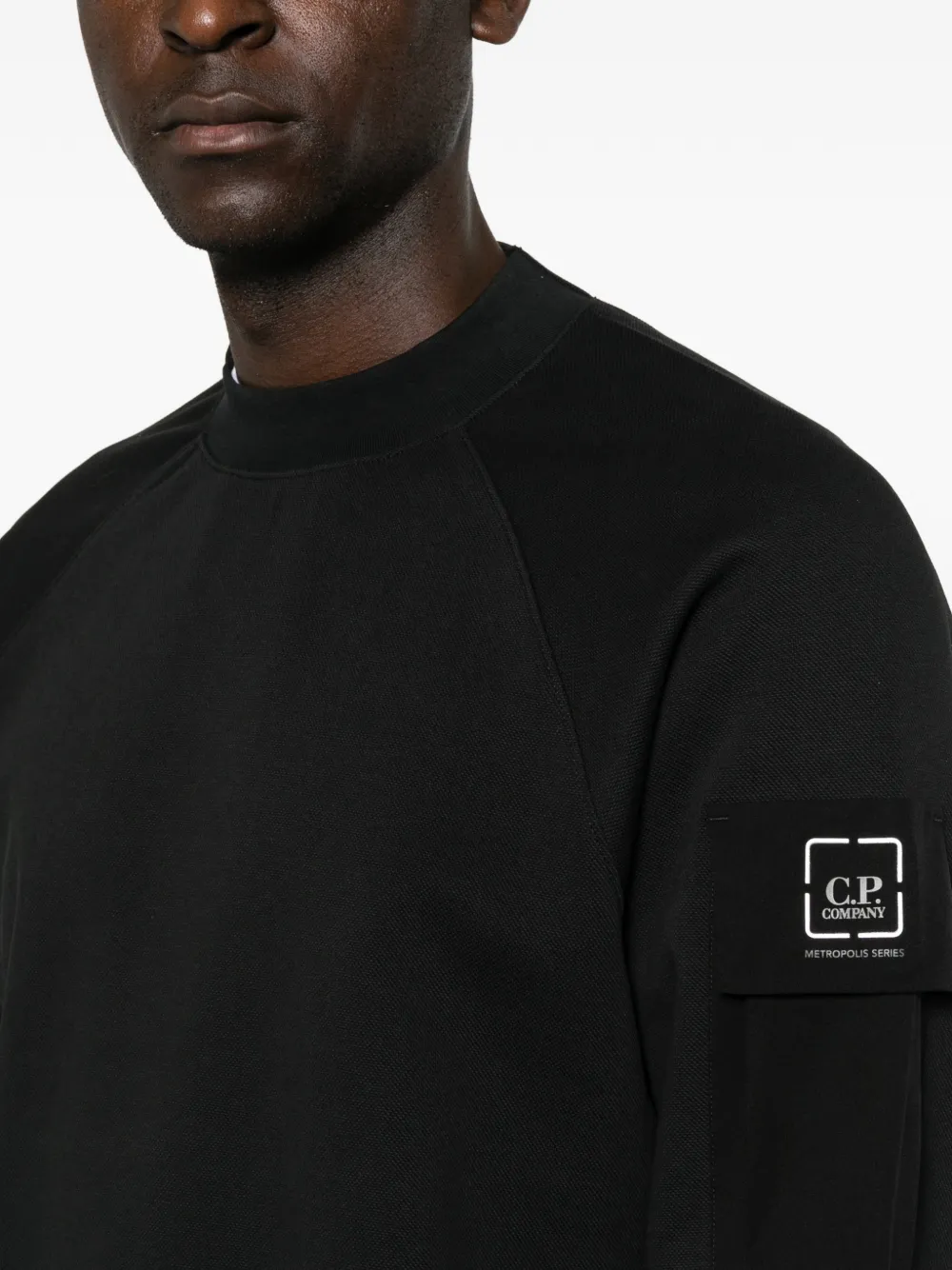 C.P. Company Metropolis Series sweater met raglan mouwen Zwart