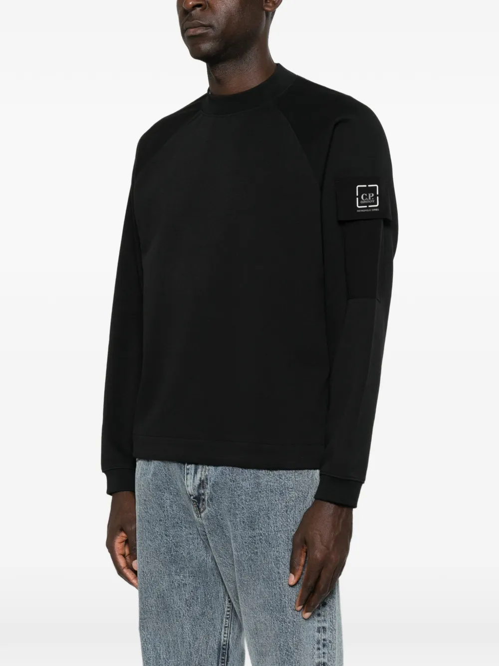 C.P. Company Metropolis Series sweater met raglan mouwen Zwart