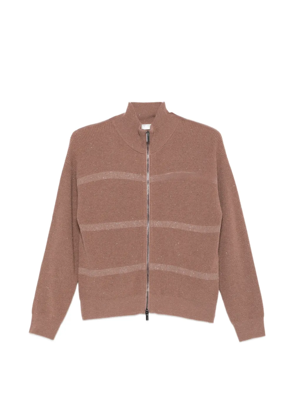 Peserico ribbed-knit zip-up sweater