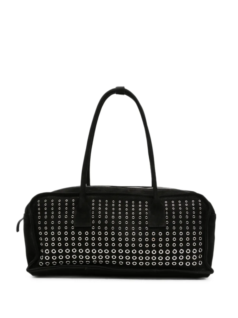 Gimaguas Claudia eyelet-embellished suede tote bag - Nero