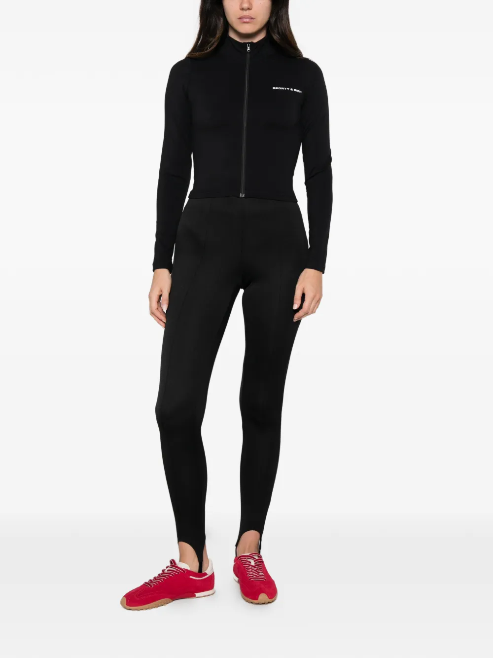 Sporty & Rich Jack met logoprint Zwart