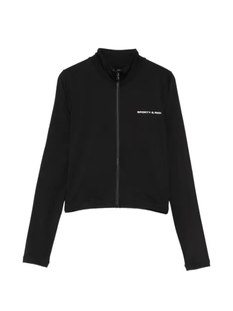 Sporty & Rich logo-print zip-up jacket