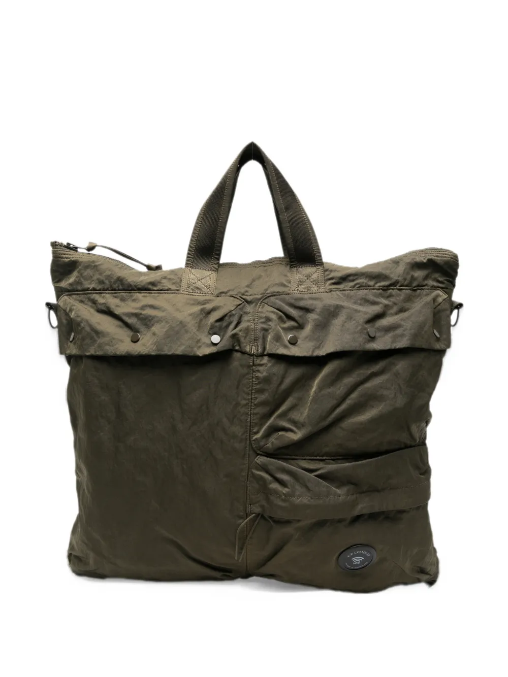 C.P. Company Lens-detail panelled tote bag - Verde
