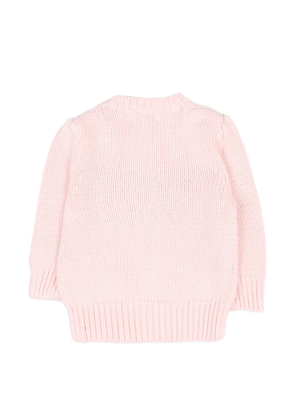 POLO RALPH LAUREN KIDS Trui met vlag-intarsia en knoopsluiting op de schouder Roze