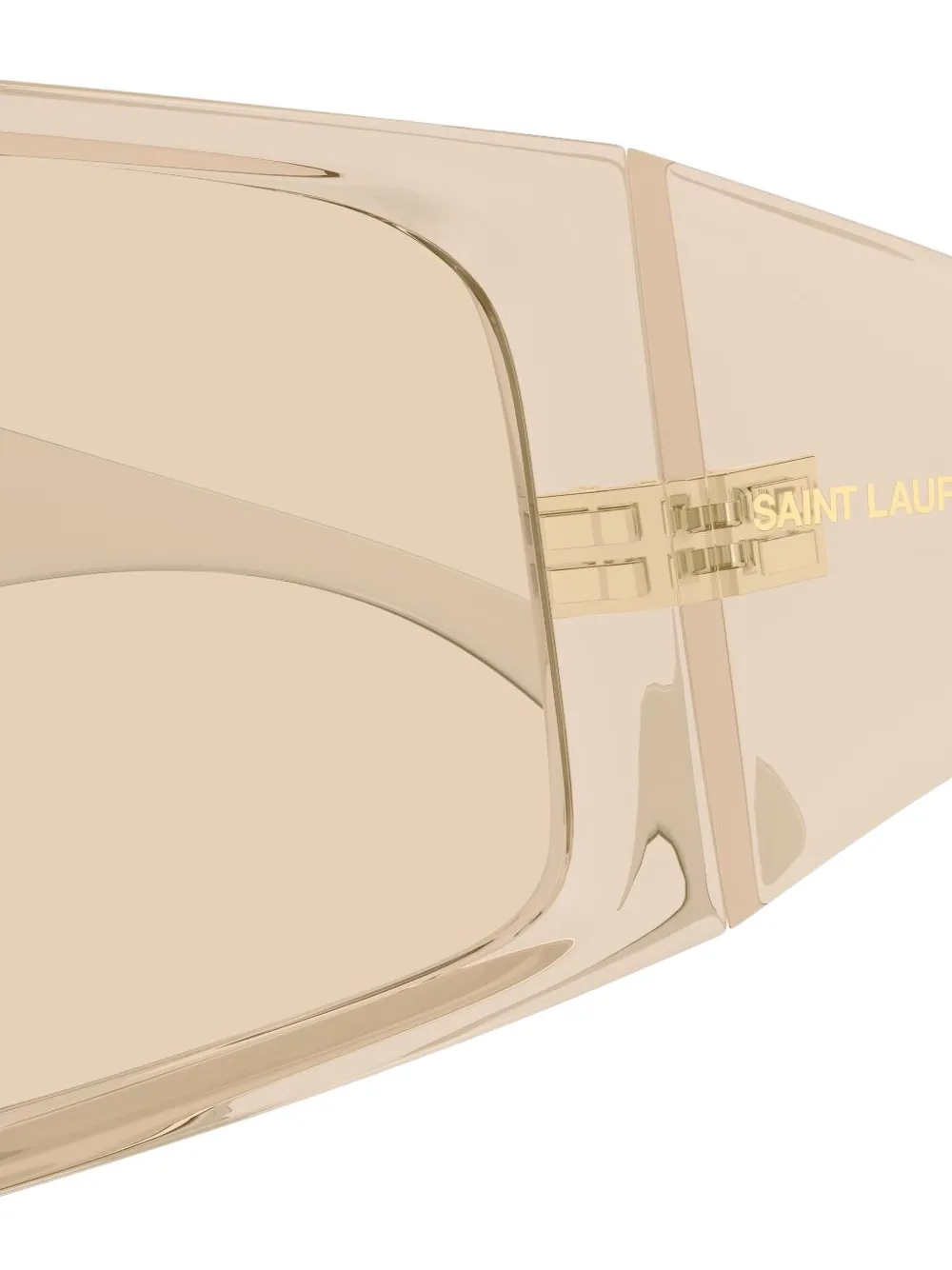Saint Laurent Eyewear SL 969 zonnebril met schildvormig montuur Beige