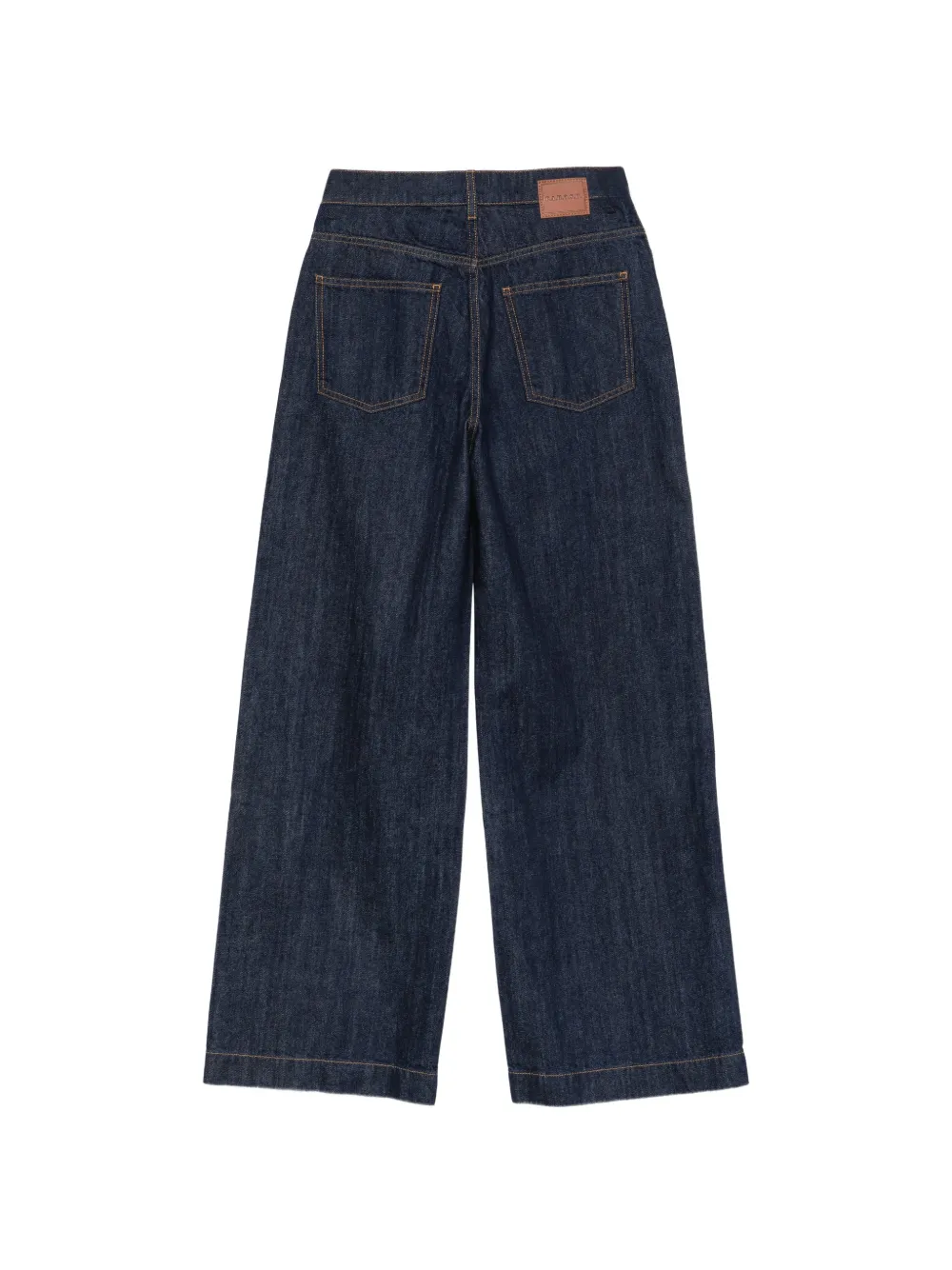 P.A.R.O.S.H. Cojin26 contrast-stitch wide-leg jeans Blauw