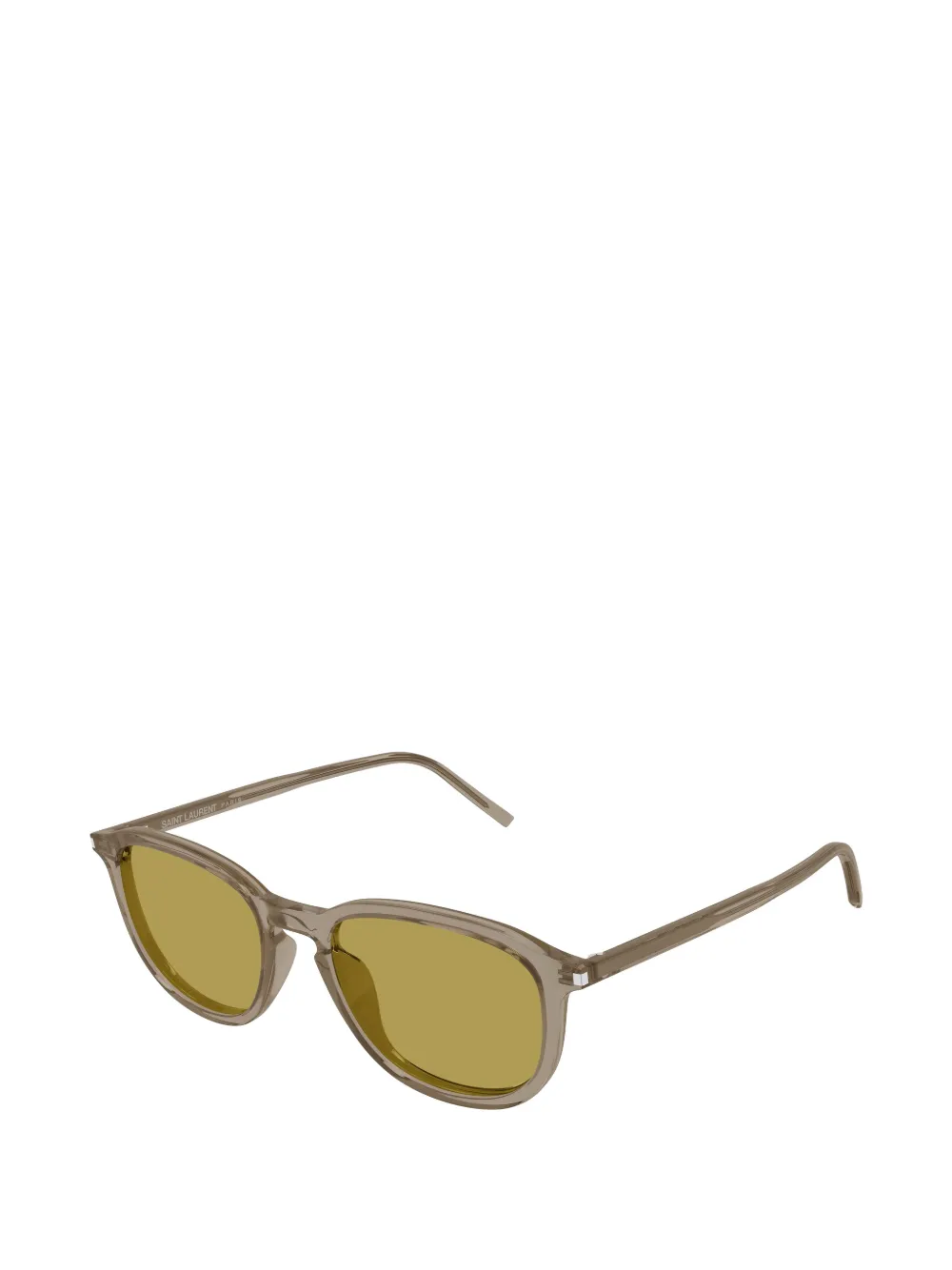 Saint Laurent Eyewear Zonnebril met rond montuur Beige