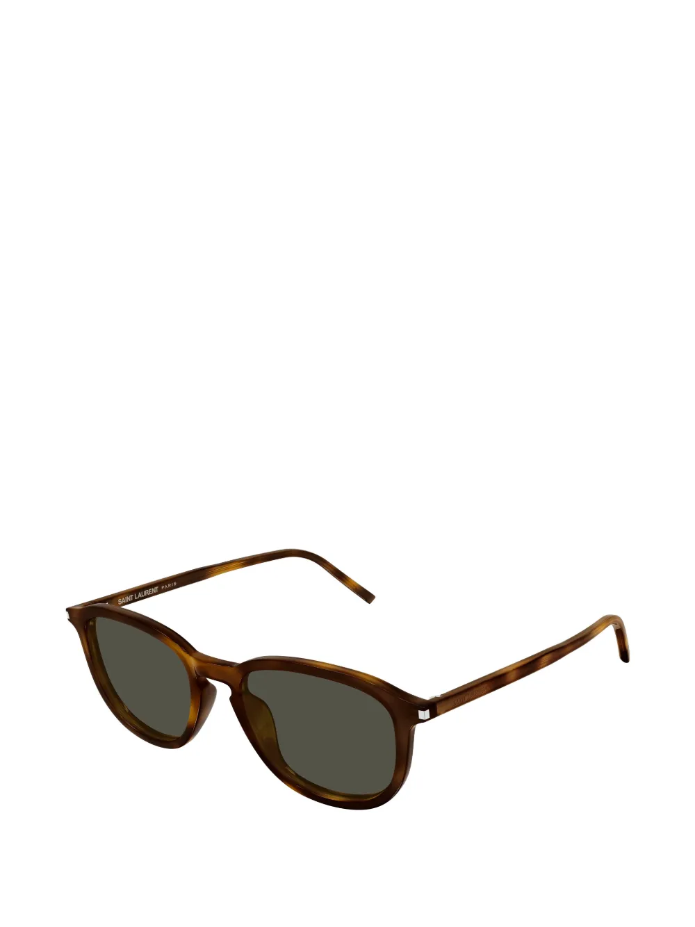 Saint Laurent Eyewear SL 939 zonnebril met rond montuur en schildpad-effect Bruin