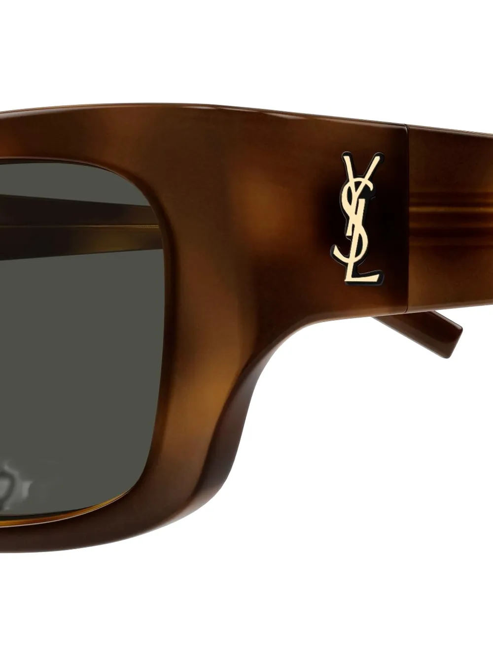 Saint Laurent Eyewear Jazz zonnebril met rechthoekig montuur Bruin