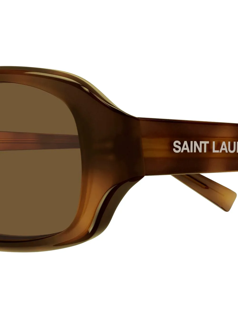Saint Laurent Eyewear Erin zonnebril met rechthoekig montuur Bruin