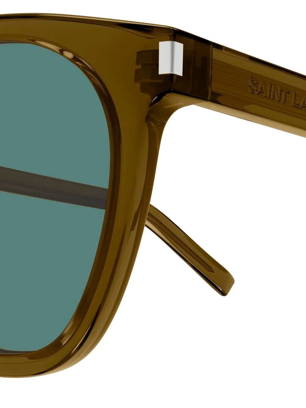 Saint Laurent Eyewear Zonnebril met vierkant montuur Groen