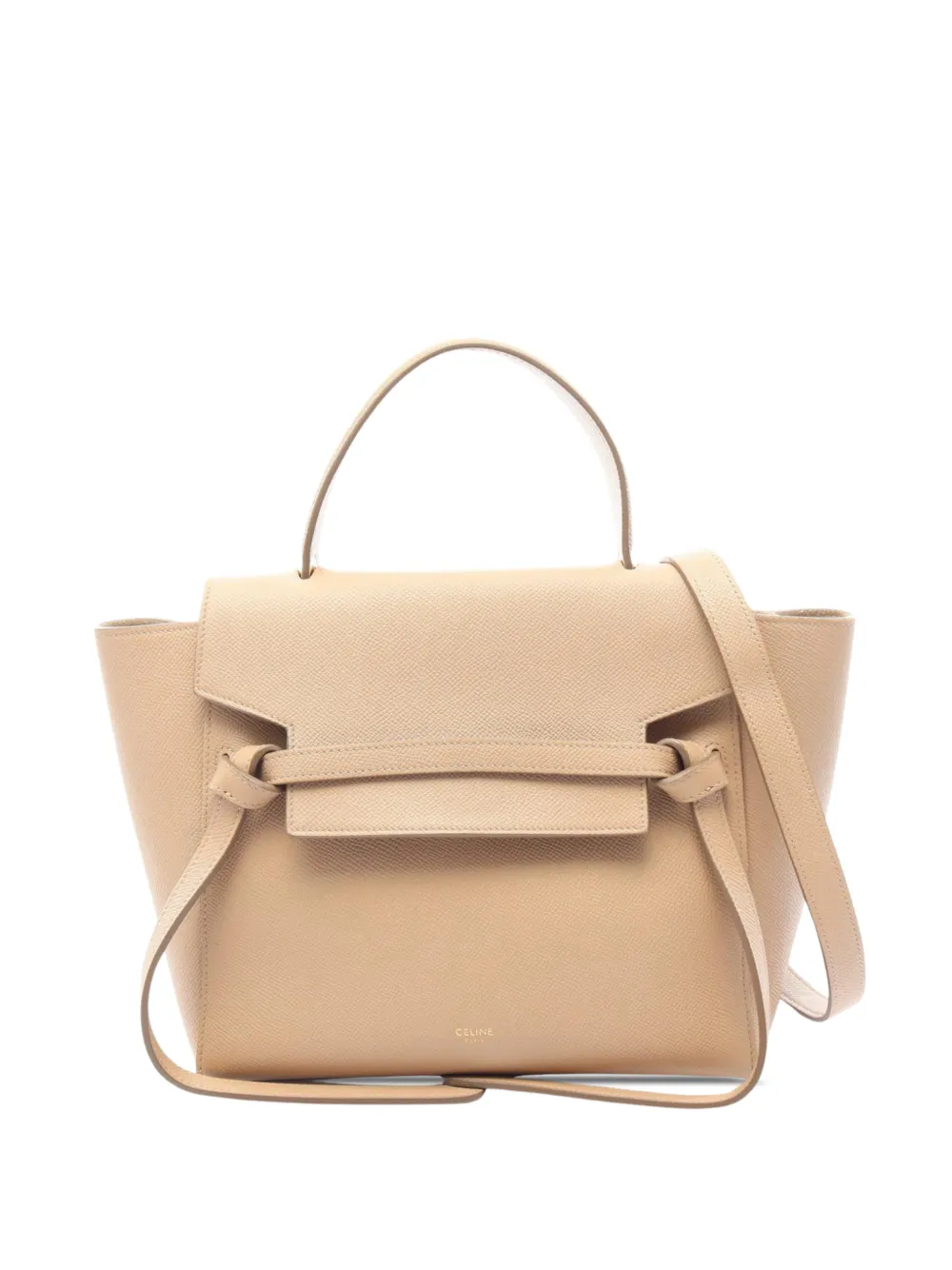 Celine Pre-Owned 2010-2026 mini sacoche banane en cuir de veau grainé - Tons neutres Celine Pre-Owned 2010-2026 mini sacoche banane en cuir de veau grainé - Tons neutres