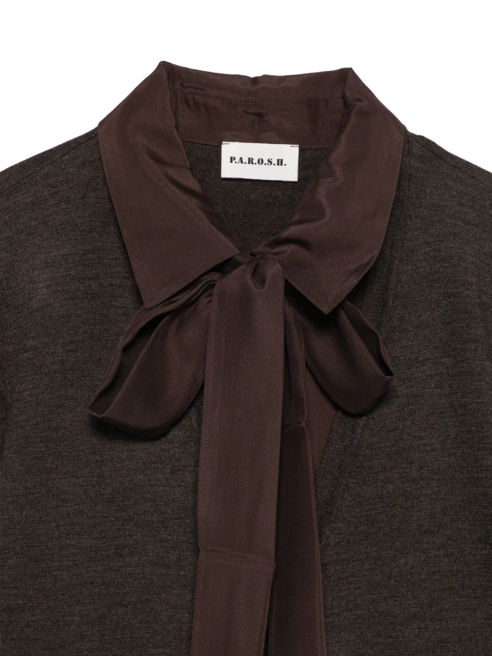 P.A.R.O.S.H. Lwynford gelaagd vest met strikdetail Bruin