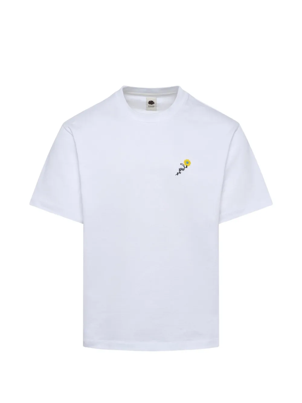 Vowels floral-embroidered T-shirt