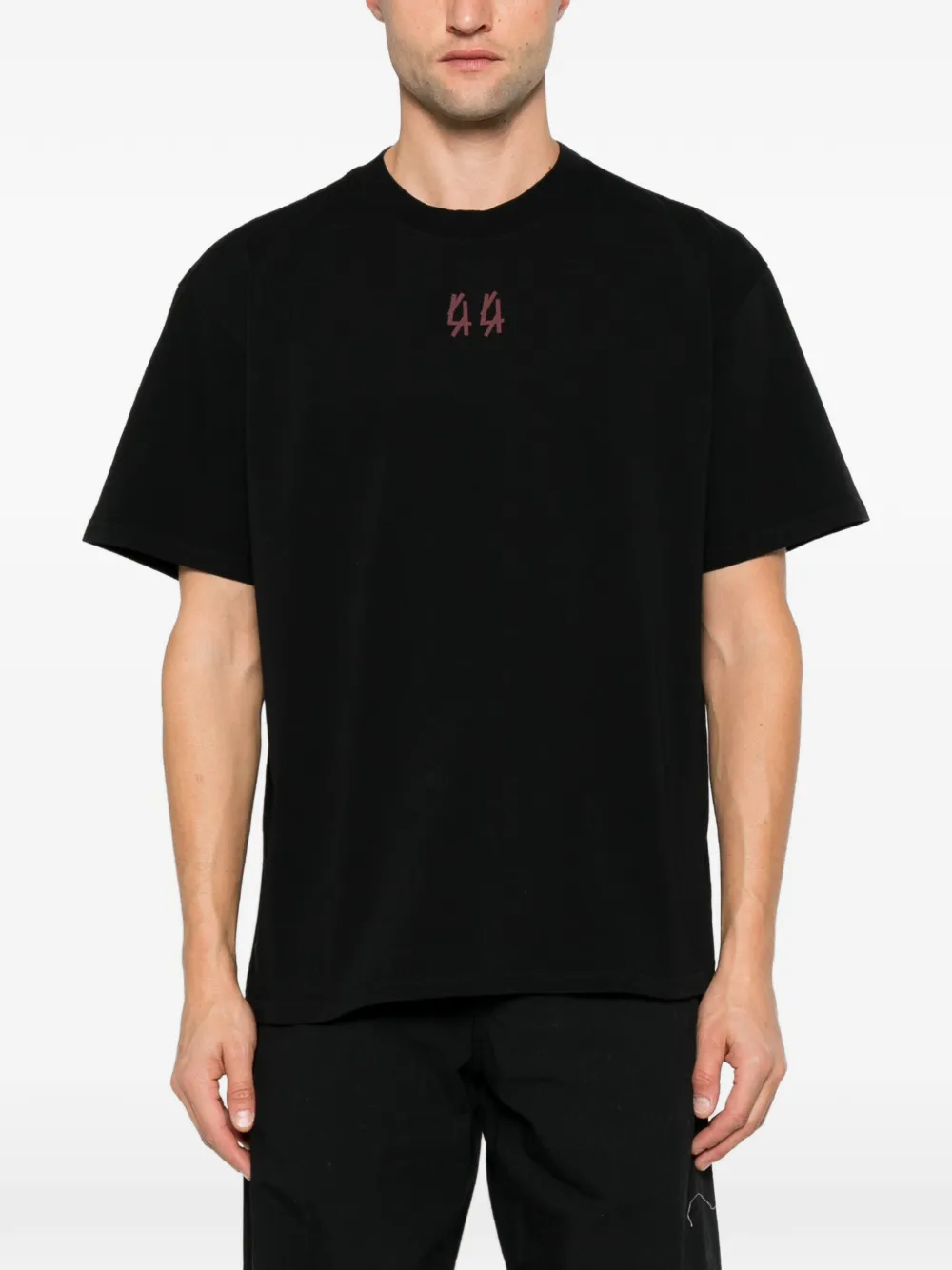 44 LABEL GROUP logo-print T-shirt Zwart