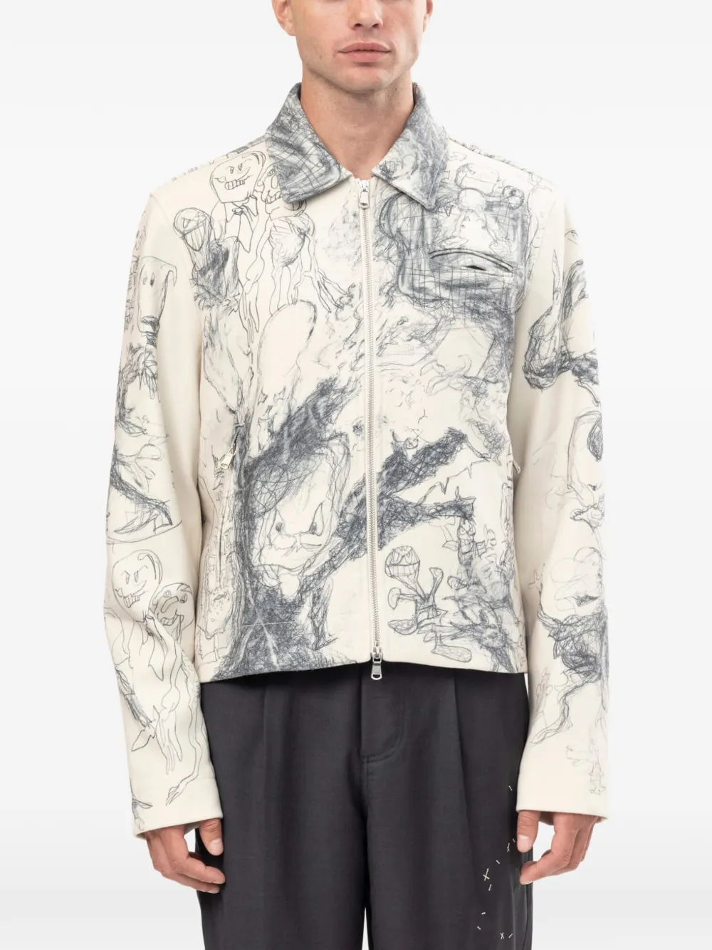 DOMREBEL Drawings sketch-print jacket