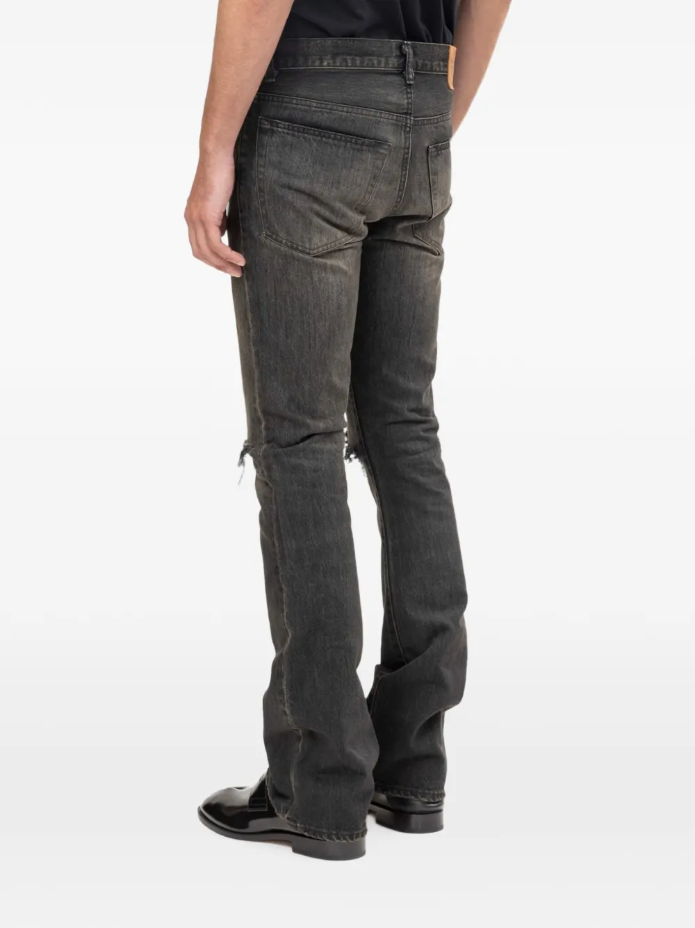 KAMIYA Gerafelde jeans Grijs