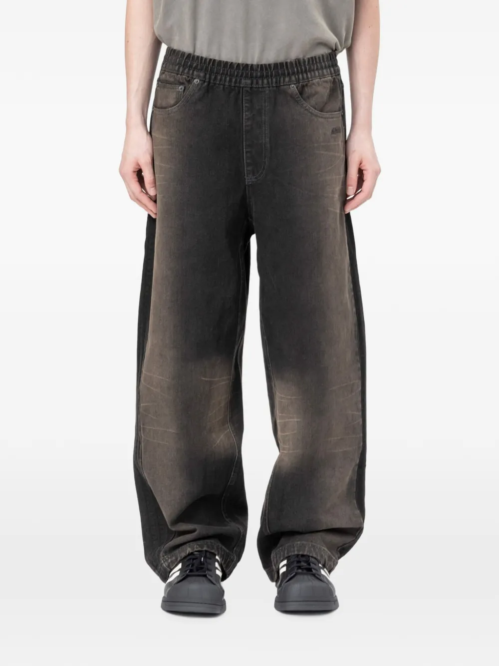 adidas x Avavav wide-leg jeans - Grigio