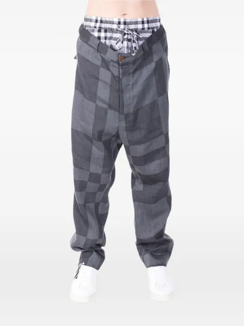 Vivienne Westwood checkered drop-crotch trousers