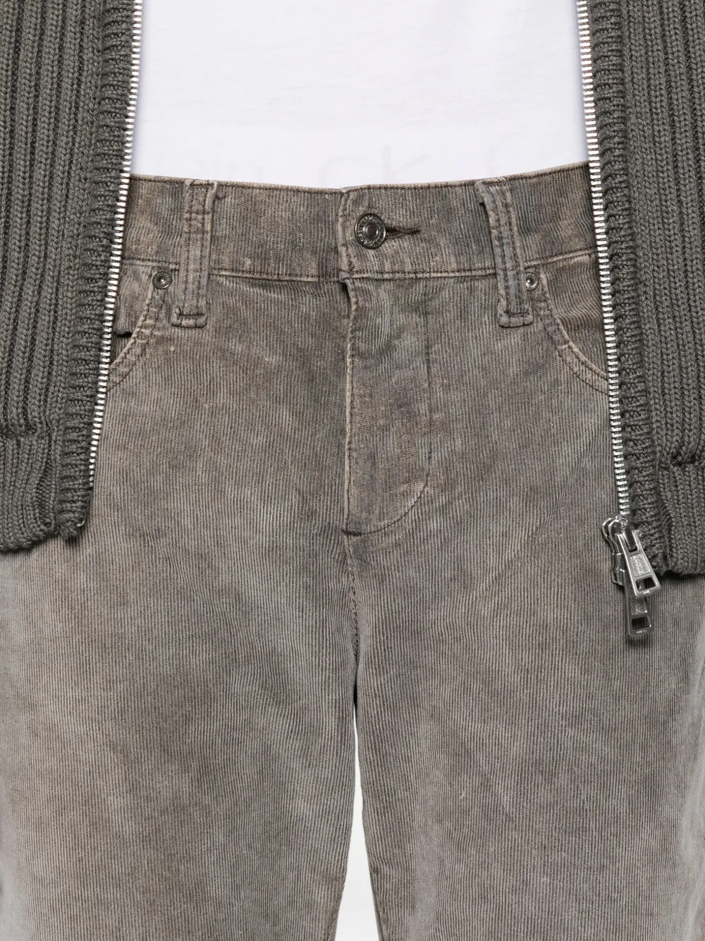 7 For All Mankind Straight jeans met vervaagd effect Grijs