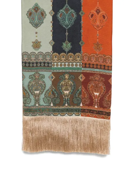 ZIMMERMANN paisley-print fringed scarf