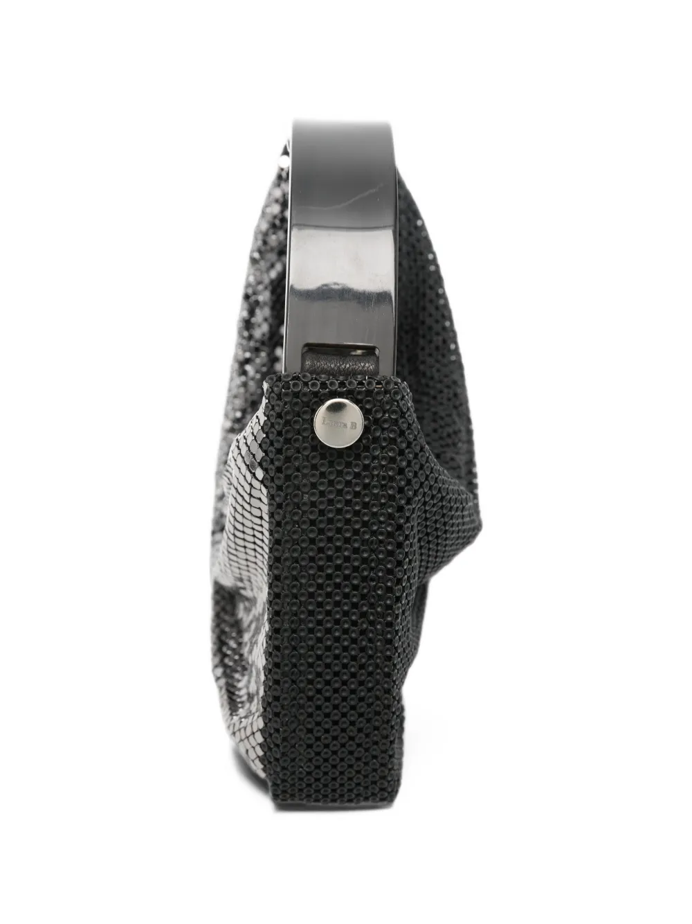 Laura B Lavinia clutch van metalen mesh Grijs