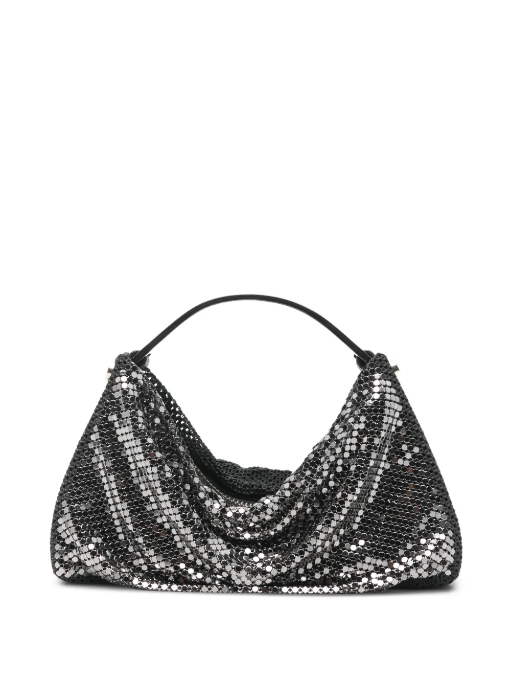 Laura B Lavinia chainmail clutch bag - Grau