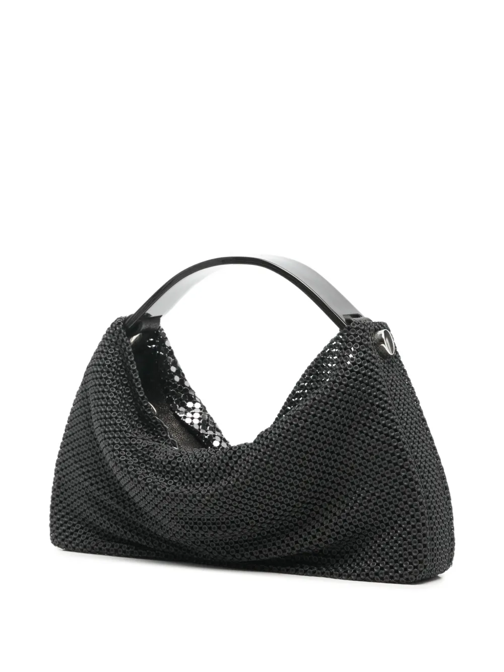 Laura B Lavinia clutch van metalen mesh Grijs