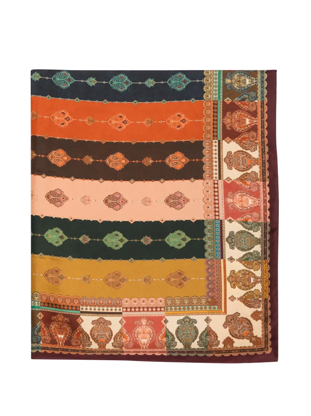 ZIMMERMANN paisley-print striped scarf - Braun