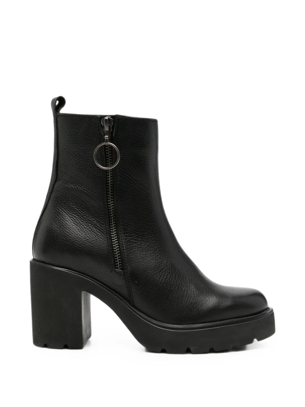 Unisa grained leather ankle boots - Noir Unisa grained leather ankle boots - Noir